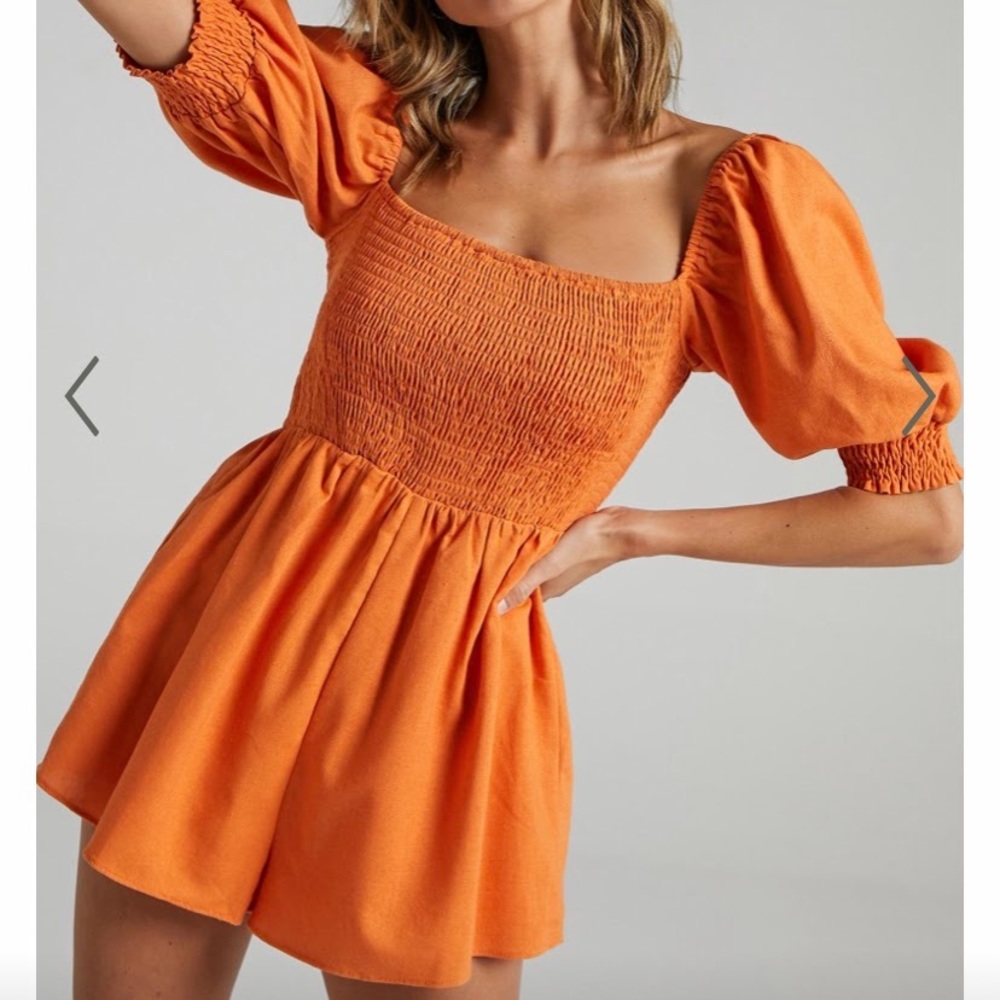SHOWPO orange playsuit romper SIZE 4